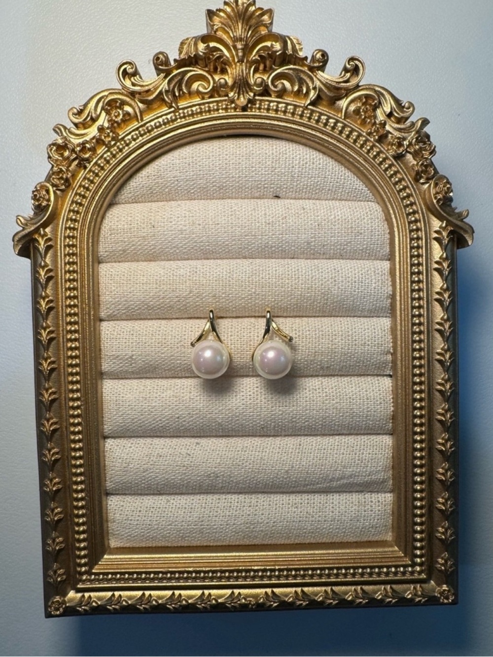 Classic Pearl Drop Earrings — Gold